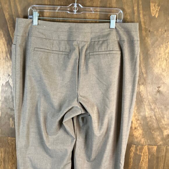 Ann Taylor Womens Pants Brown Curvy Minimalist Workwear Wide Leg Stretch 12 - Picture 11 of 12